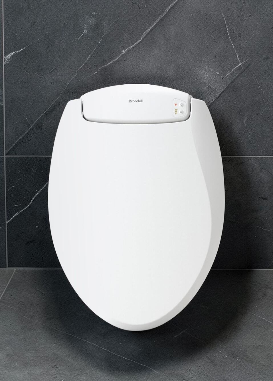 Brondell L60-EW LumaWarm Heated Elongated Toilet Seat Nightlight Soft Close